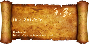 Hux Zalán névjegykártya