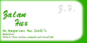 zalan hux business card